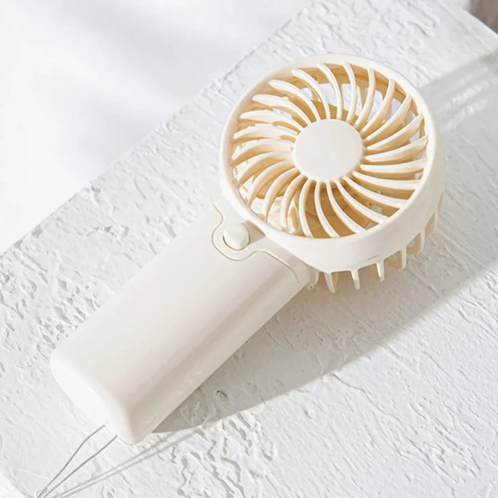 Portable Rechargeable Mini Handheld Cooling Fan Low Noise Cute Creative Pocket Fan USB Charging Small Electric Fan for Daily Use