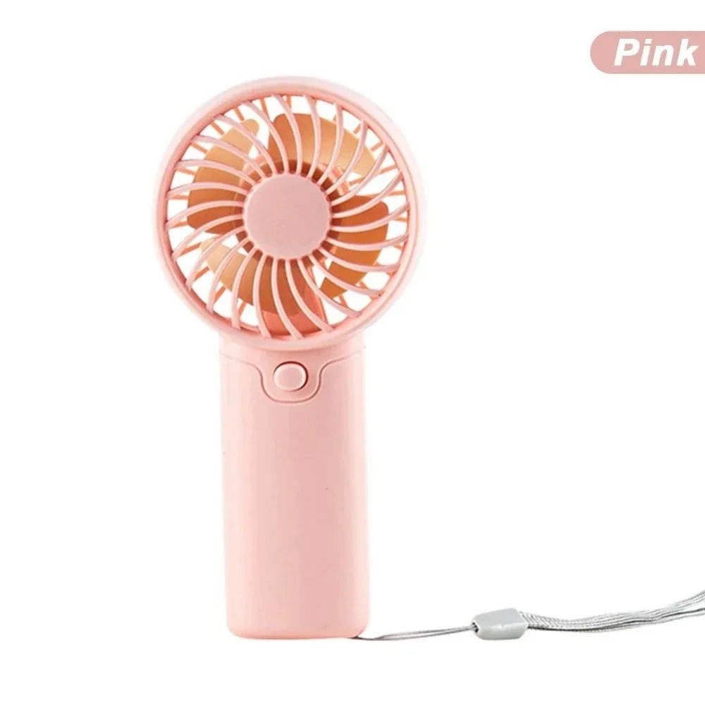 Portable Rechargeable Mini Handheld Cooling Fan Low Noise Cute Creative Pocket Fan USB Charging Small Electric Fan for Daily Use