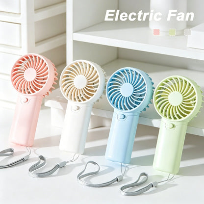 Portable Rechargeable Mini Handheld Cooling Fan Low Noise Cute Creative Pocket Fan USB Charging Small Electric Fan for Daily Use
