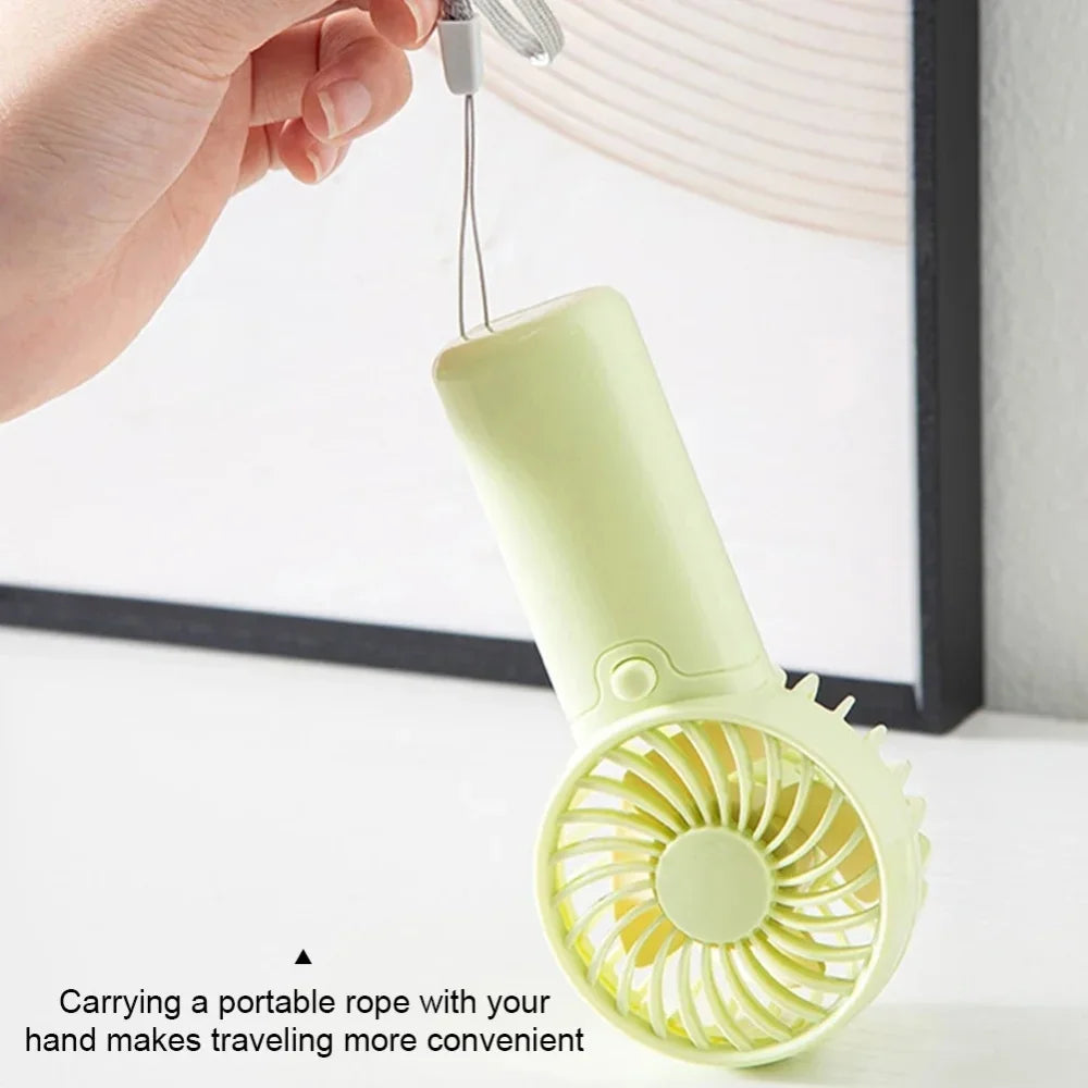 Portable Rechargeable Mini Handheld Cooling Fan Low Noise Cute Creative Pocket Fan USB Charging Small Electric Fan for Daily Use