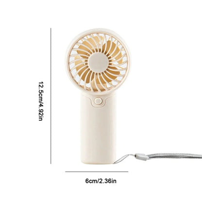 Portable Rechargeable Mini Handheld Cooling Fan Low Noise Cute Creative Pocket Fan USB Charging Small Electric Fan for Daily Use