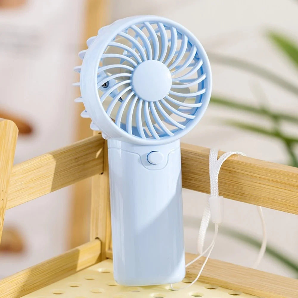 Portable Rechargeable Mini Handheld Cooling Fan Low Noise Cute Creative Pocket Fan USB Charging Small Electric Fan for Daily Use