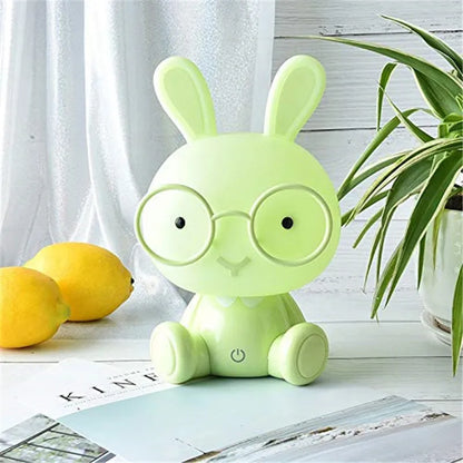 Touch Rabbit LED Night Light – Cartoon Bunny Table Lamp
