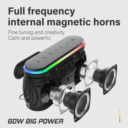 60W Bluetooth Wireless Subwoofer Speaker – Black