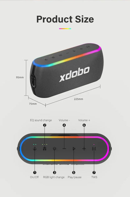 60W Bluetooth Wireless Subwoofer Speaker – Black
