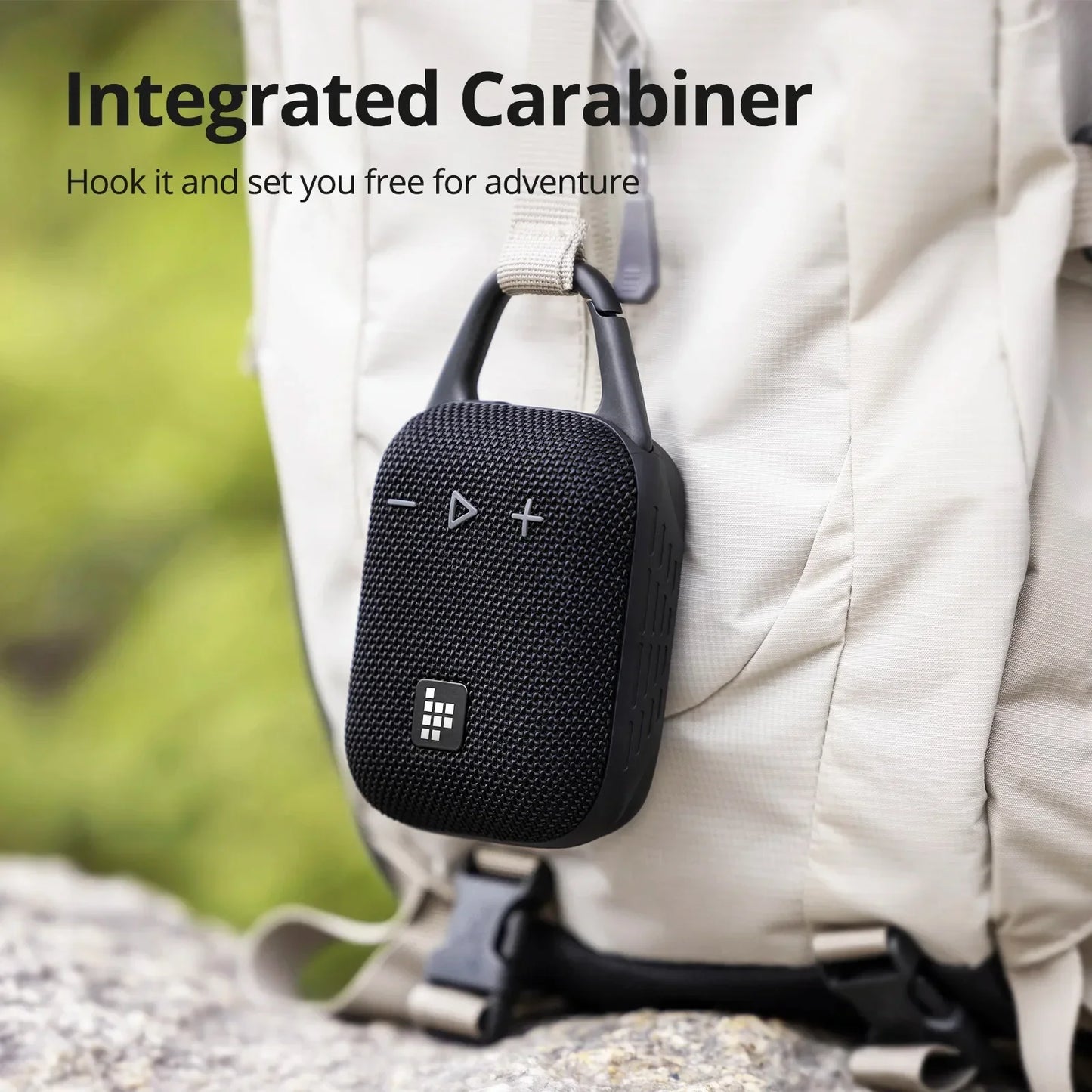 24W 360° Bluetooth Speaker with Deep Bass – Black
