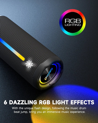 35W Bluetooth Speaker with Dazzling LED Lights – Black