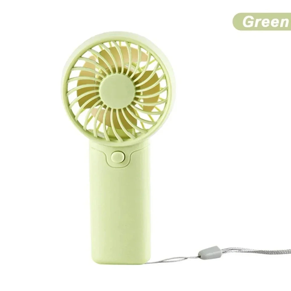 Portable Rechargeable Mini Handheld Cooling Fan Low Noise Cute Creative Pocket Fan USB Charging Small Electric Fan for Daily Use