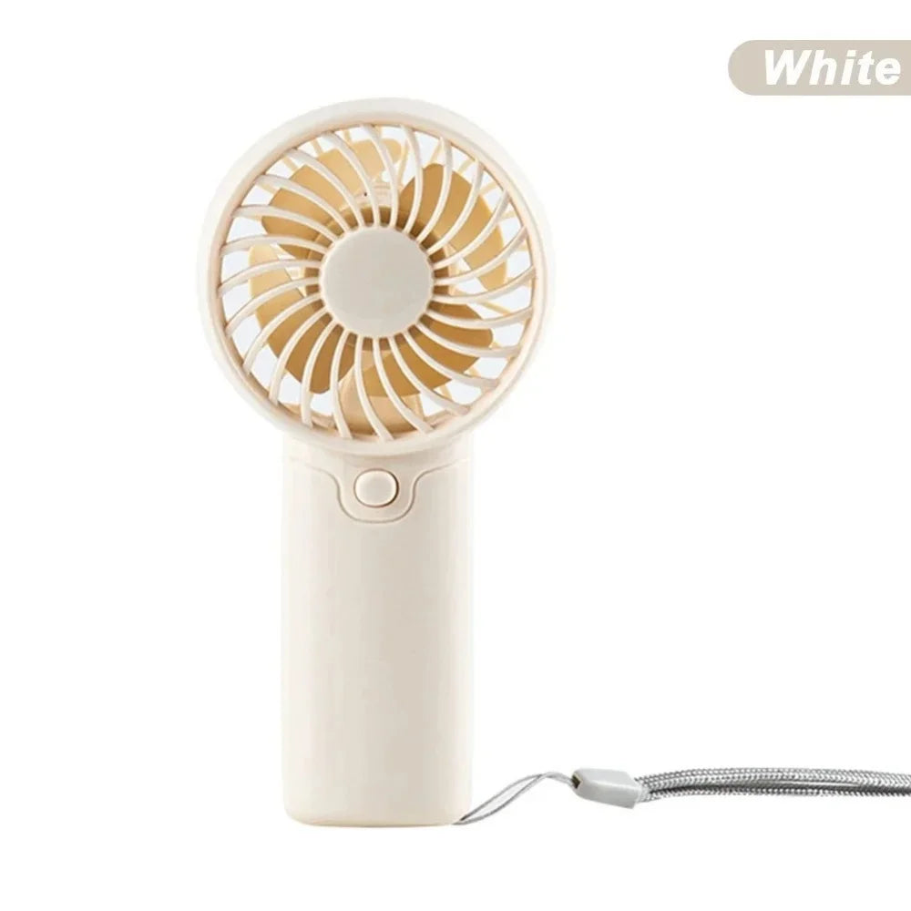 Portable Rechargeable Mini Handheld Cooling Fan Low Noise Cute Creative Pocket Fan USB Charging Small Electric Fan for Daily Use