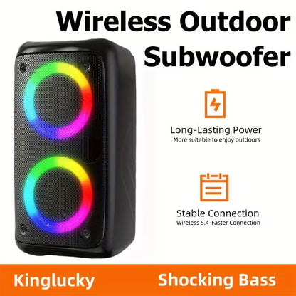 Large Wireless Bluetooth Speaker with Deep Bass & TWS