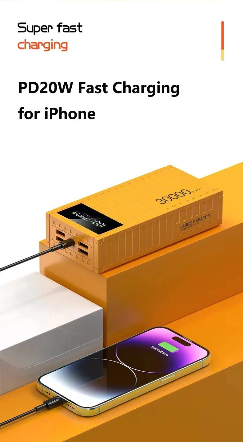 80000mAh 66W Portable Power Bank with Fast Charging