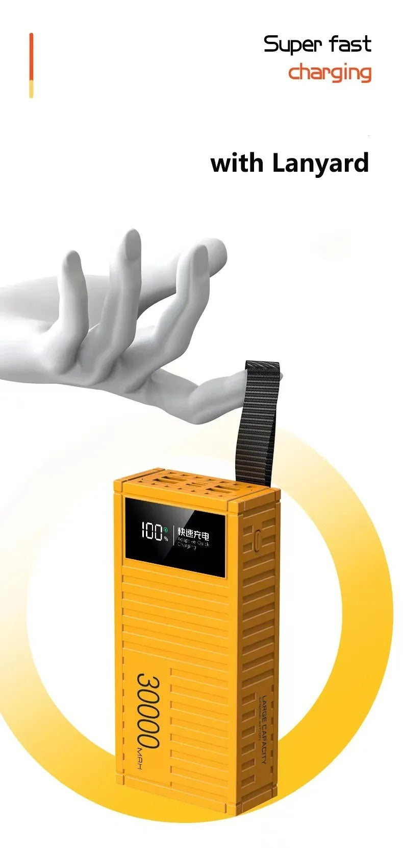 80000mAh 66W Portable Power Bank with Fast Charging